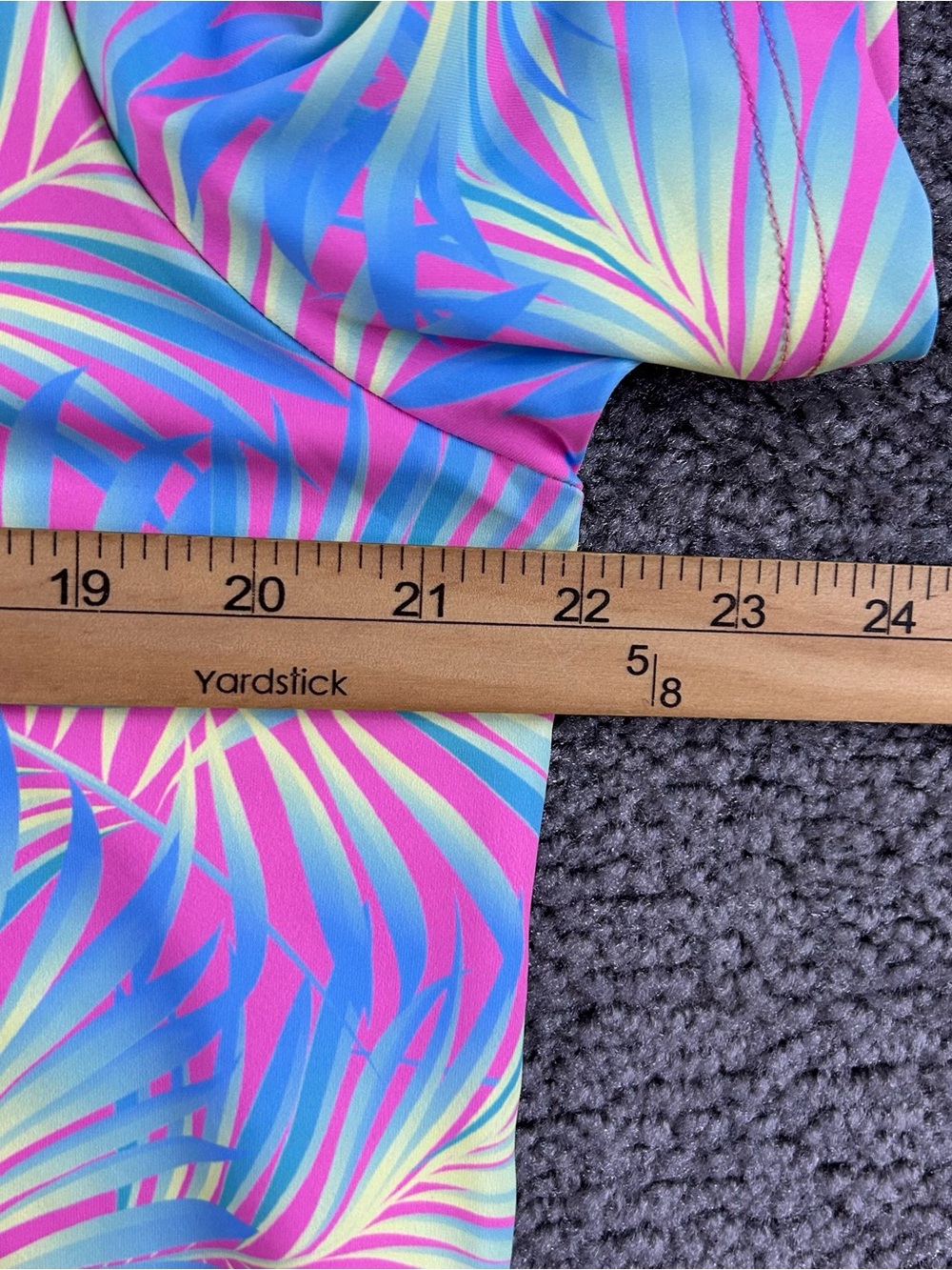 Sunday Swagger Mens Golf Polo Shirt Pink Blue Tropical Palm Leaf Performance M - Picture 5 of 8